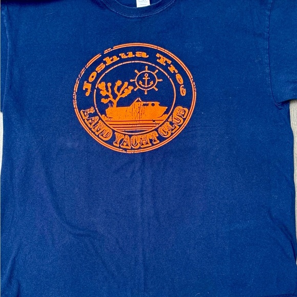 Joshua Tree Land Yacht Club T-Shirt – XL – Navy & Orange Retro Graphic Tee - Picture 5 of 7